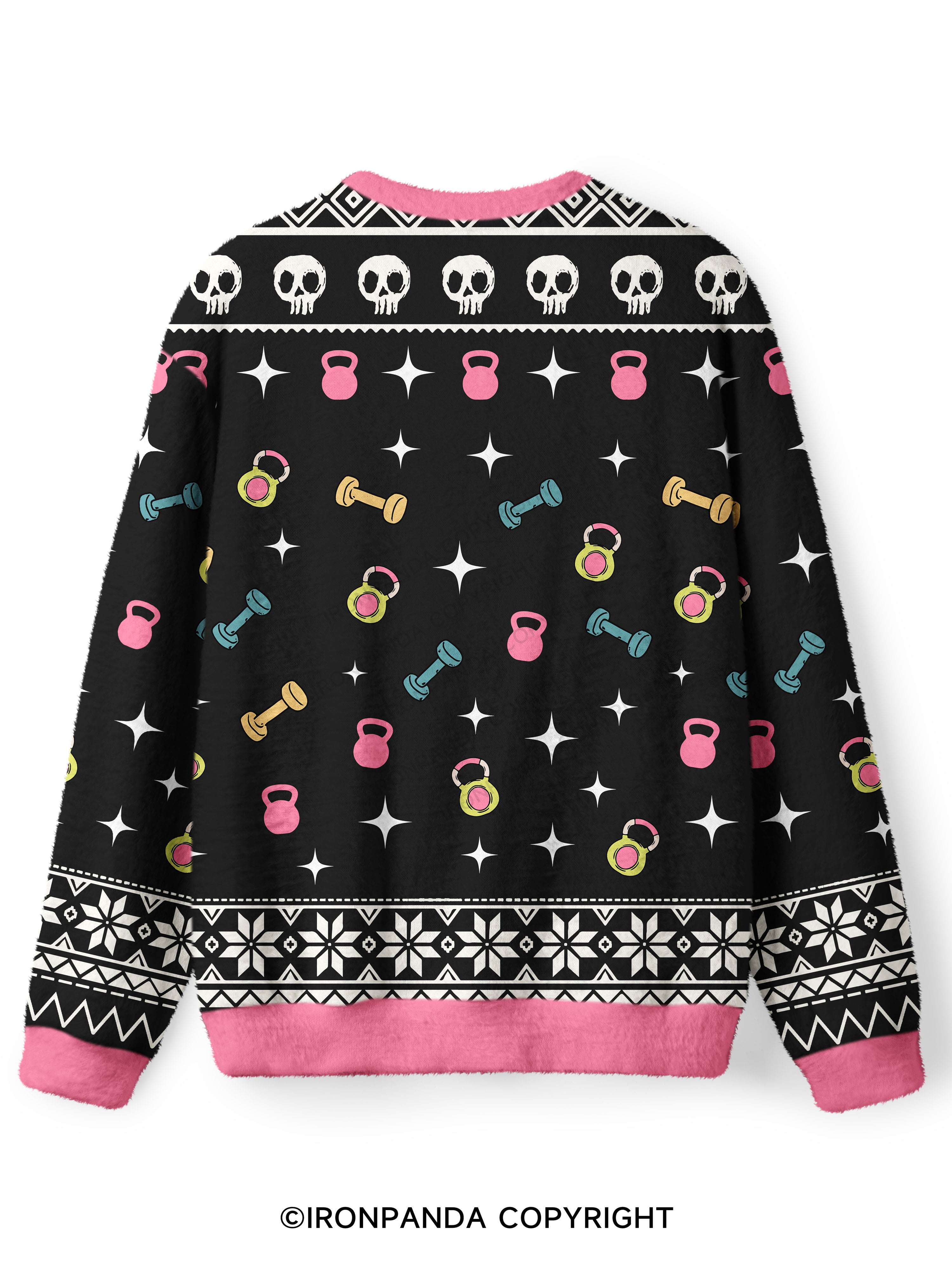 Down Bad Crying At The Gym Ugly Fuzzy Fleece Sweater