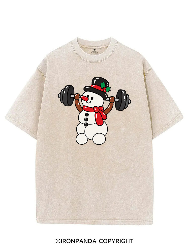 BALLOON SNOWMAN LIFTER VINTAGE GYM SHIRT