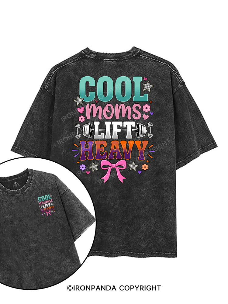COOL MOMS LIFT HEAVY printed Gym Shirt