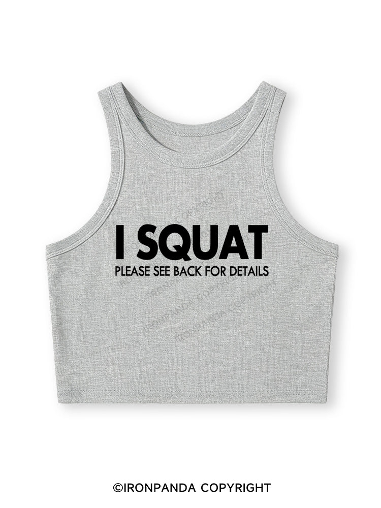 I SQUAT Fitted Crop Tank Top