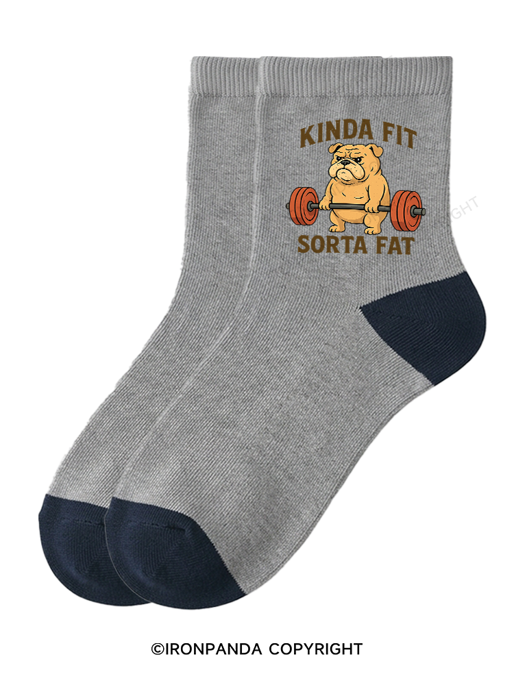 Kinda Fit Sorta Fat Dog Crew Socks