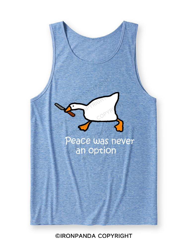 peace was never an option Ultra Soft Heather Tank