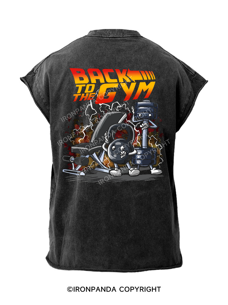 Back to the Gym Back Printed Cut Off Tank