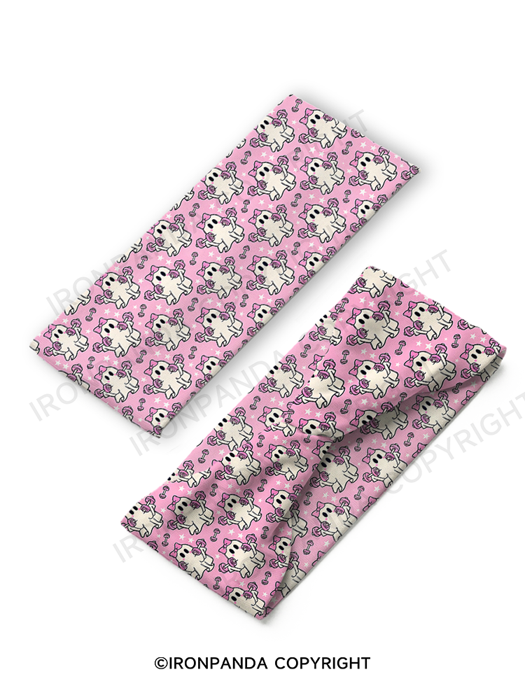 Pink Bow Workout Ghost Gym Headband