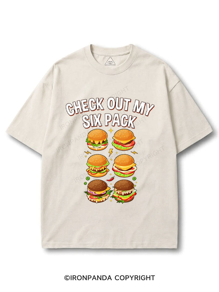 Check Out My Six Pack Hamburger COTTON PUMP COVER