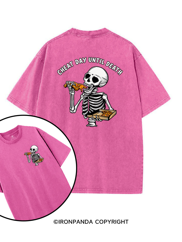 CHEAT DAY UNTIL DEATH printed Gym Shirt