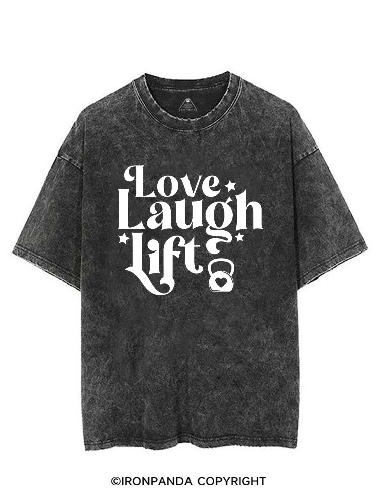 LOVE LAUGH LIFT POSITIVE GYM VINTAGE GYM SHIRT