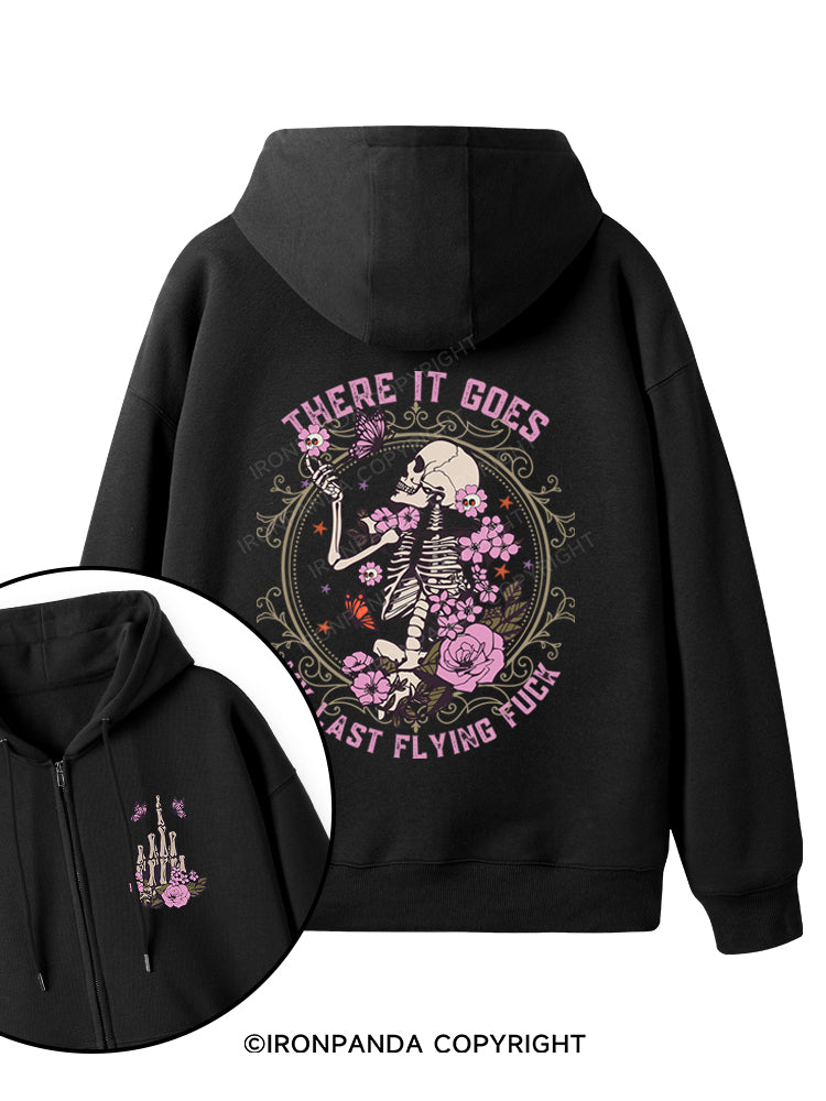 There It Goes My Last Flying Double-Sided Printed Fleece Zip Up Hoodie