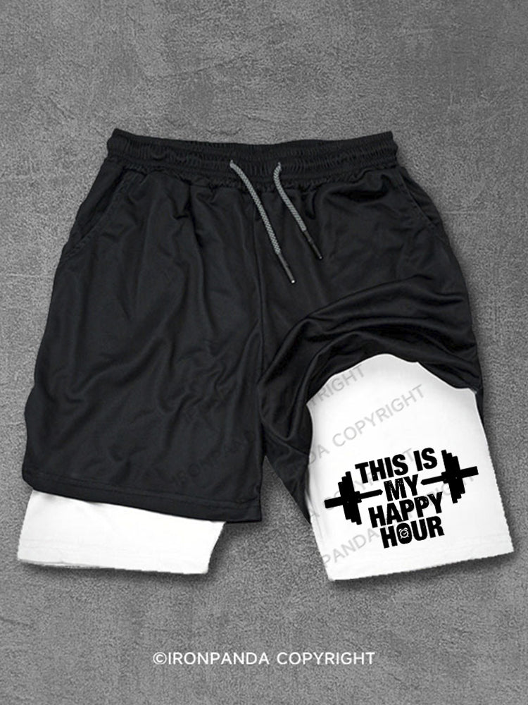 THIS IS MY HAPPY HOUR Performance Training Shorts