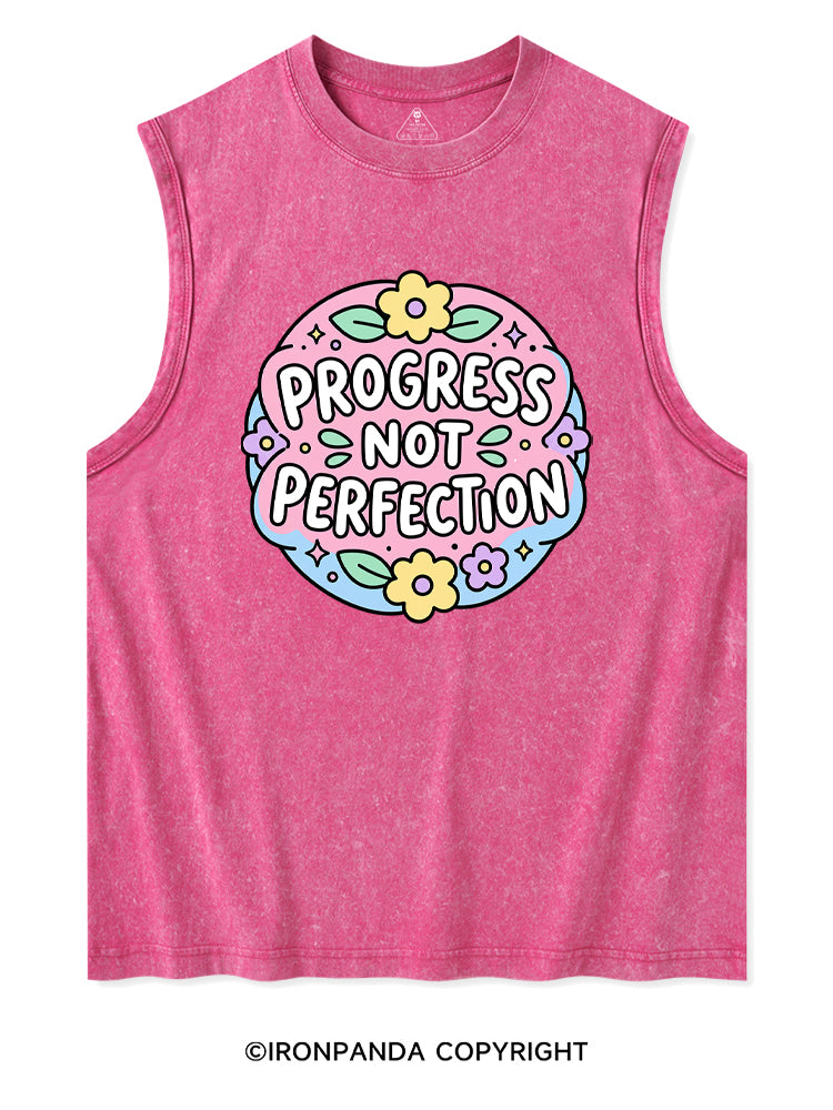 PROGRESS NOT PERFECTION Washed Tank