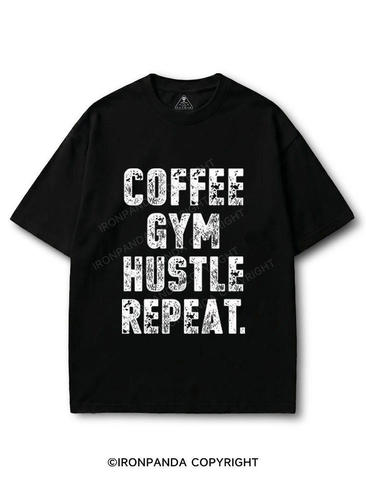 COFFEE GYM HUSTLE REPEAT COTTON PUMP COVER