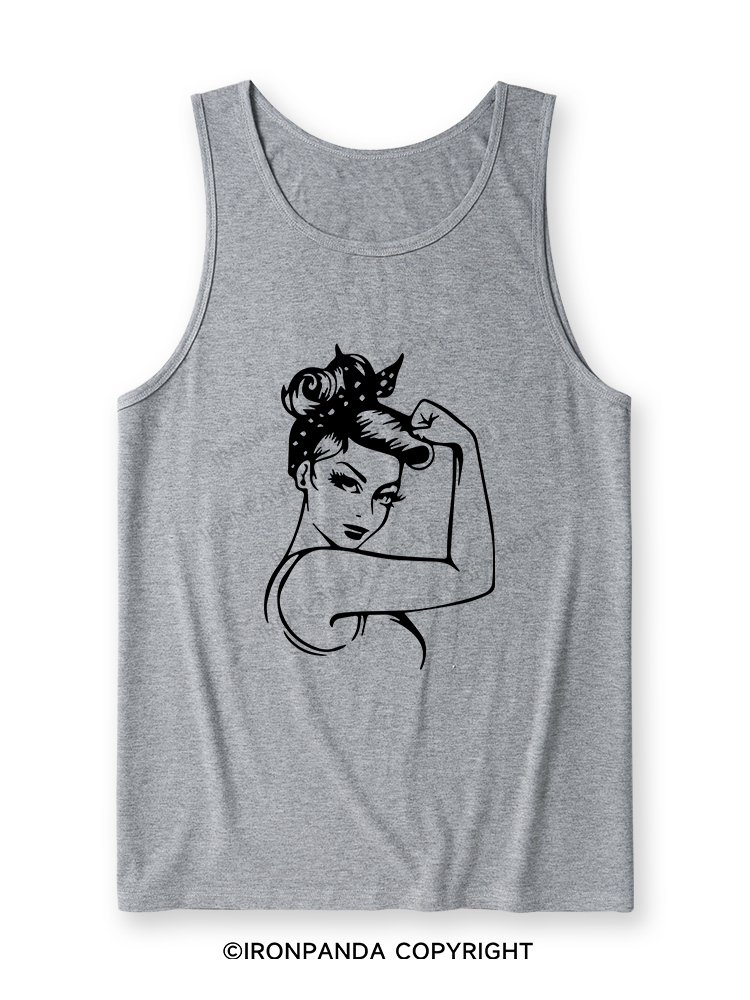 Power Woman With Muscles Ultra Soft Heather Tank