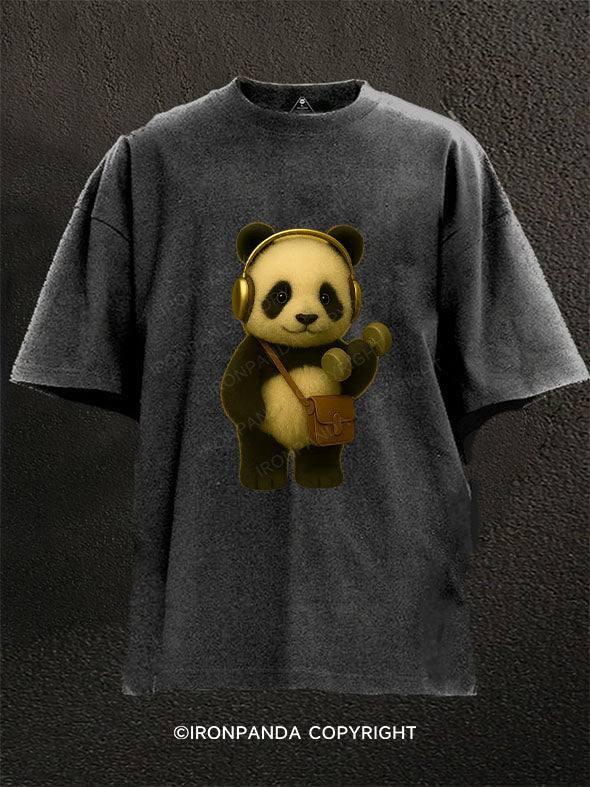GROOVY PANDA VIBES Washed Gym Shirt