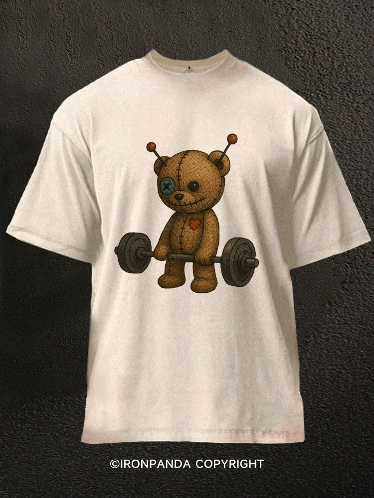 Voodoo Bear Weightlifting Washed Gym Shirt