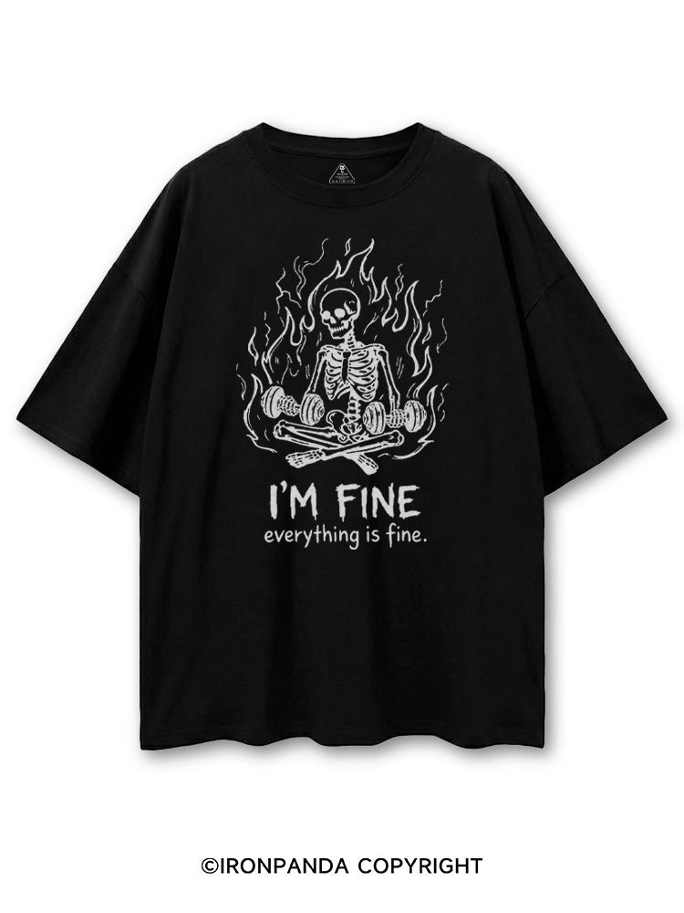 I'M FINE EVERYTHING IS FINE SKELETON COTTON PUMP COVER