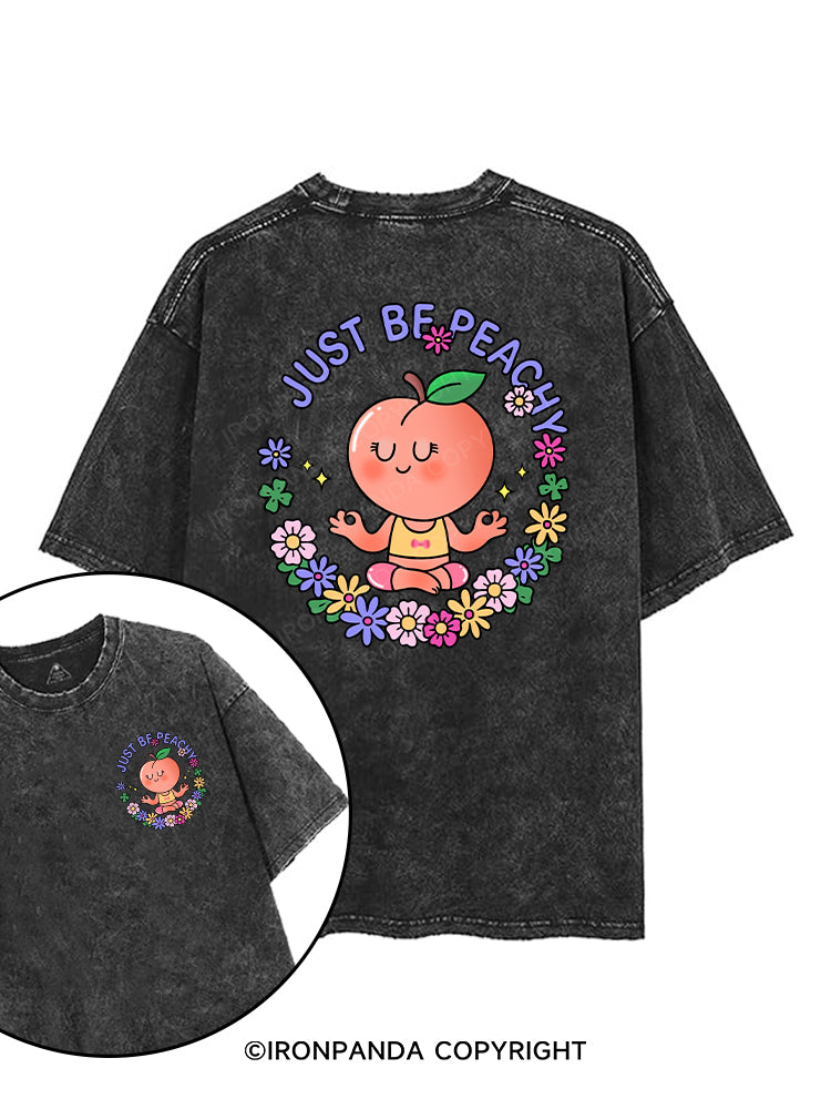 JUST BE PEACHY printed Gym Shirt