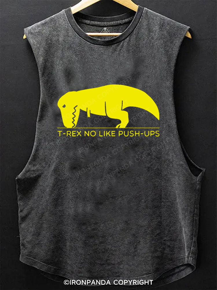 T-Rex No Like Push-Ups Scoop Bottom Cotton Tank