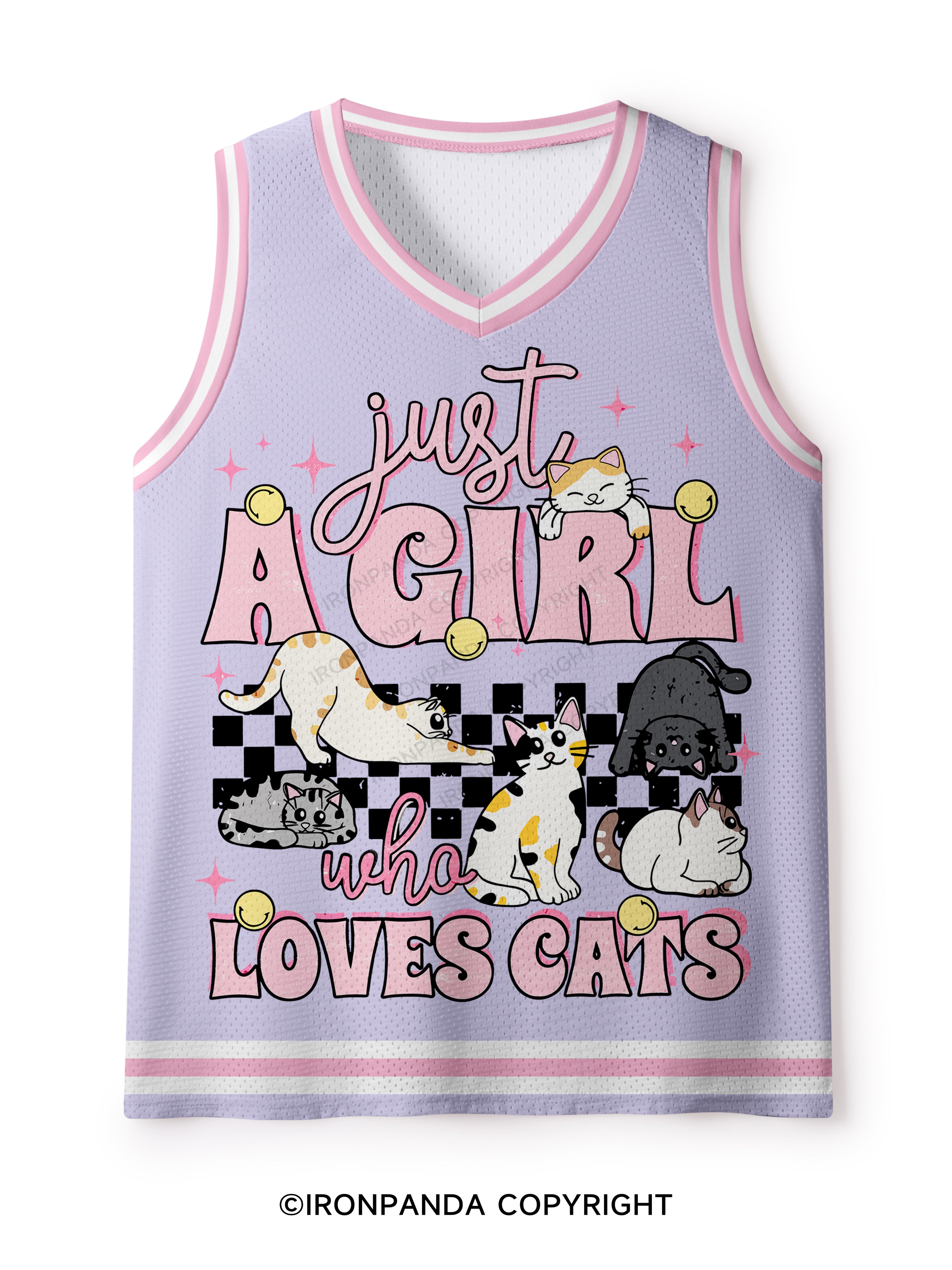 Just A Girl Who Loves Cats Mesh Tank Top