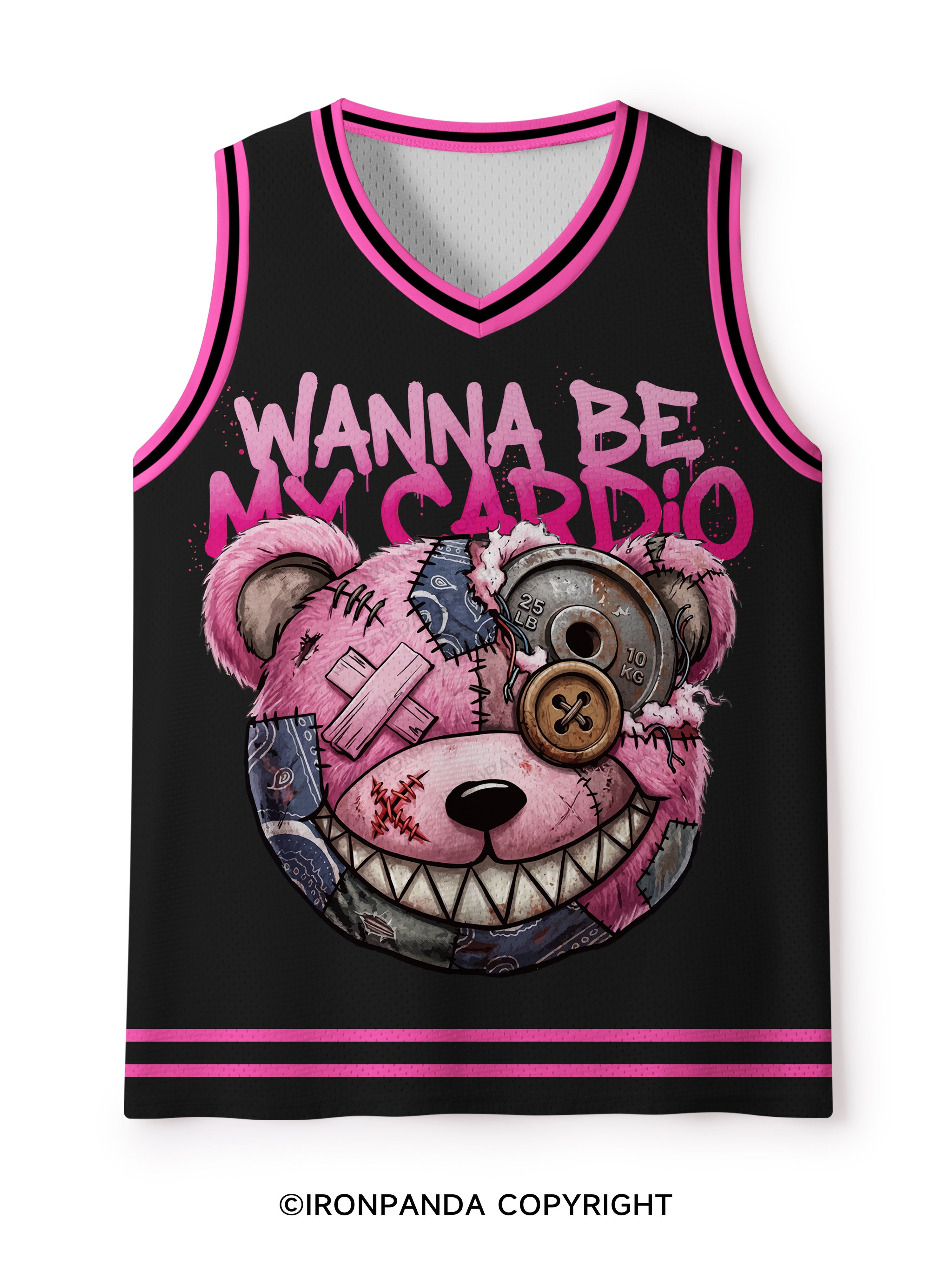 WANNA BE MY CARDIO Mesh Tank Top