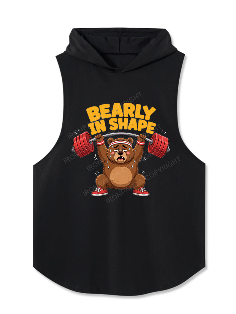 Funny Bear Workout Bearly In Shape Hooded Tank
