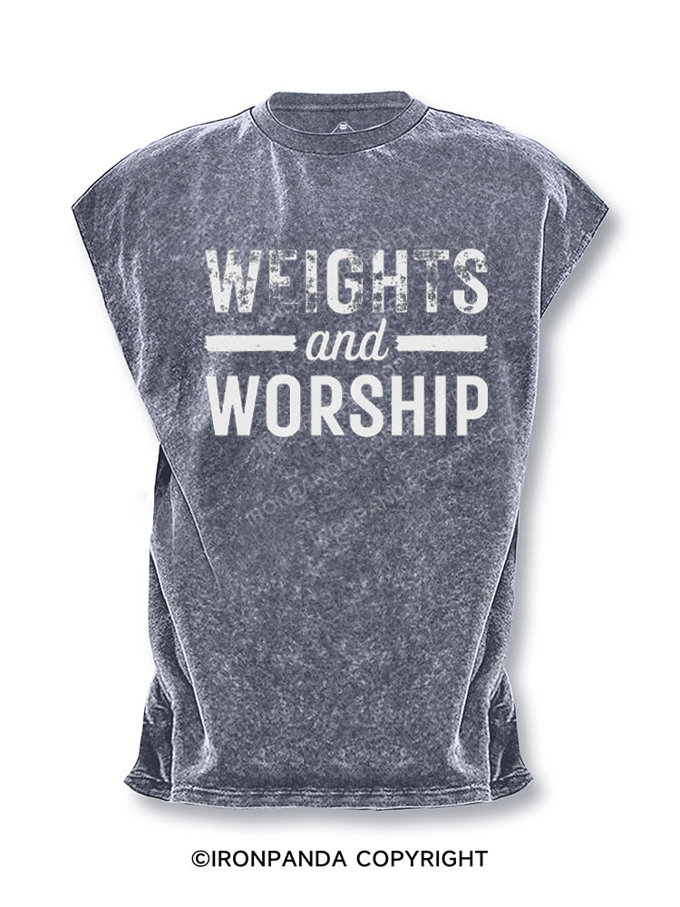 Weights and Worship Cut Off Tank