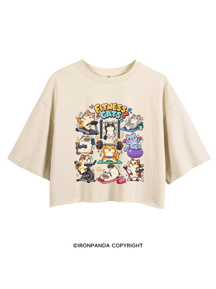 Fitness Cats Gym Workout CROP TOPS