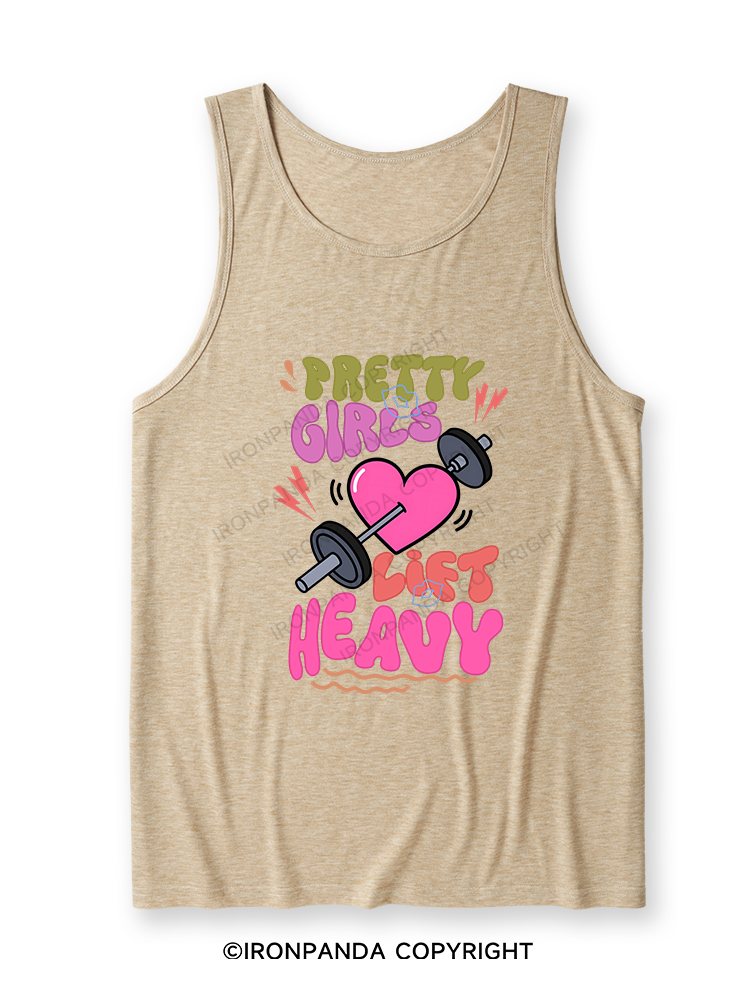 PRETTY GIRLS LIFT HEAVY Ultra Soft Heather Tank
