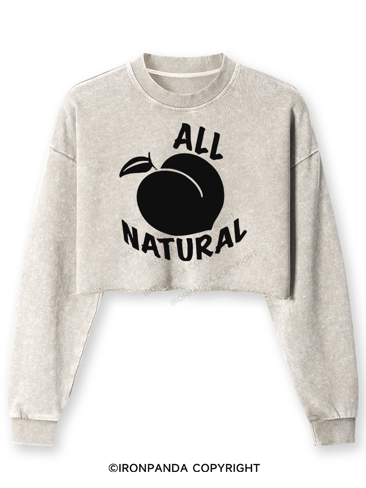 ALL NATURE Washed Long-Sleeve Crop Top