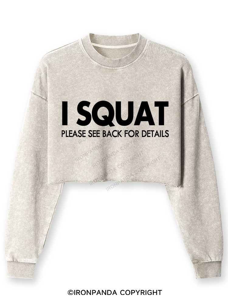 I SQUAT Washed Long-Sleeve Crop Top