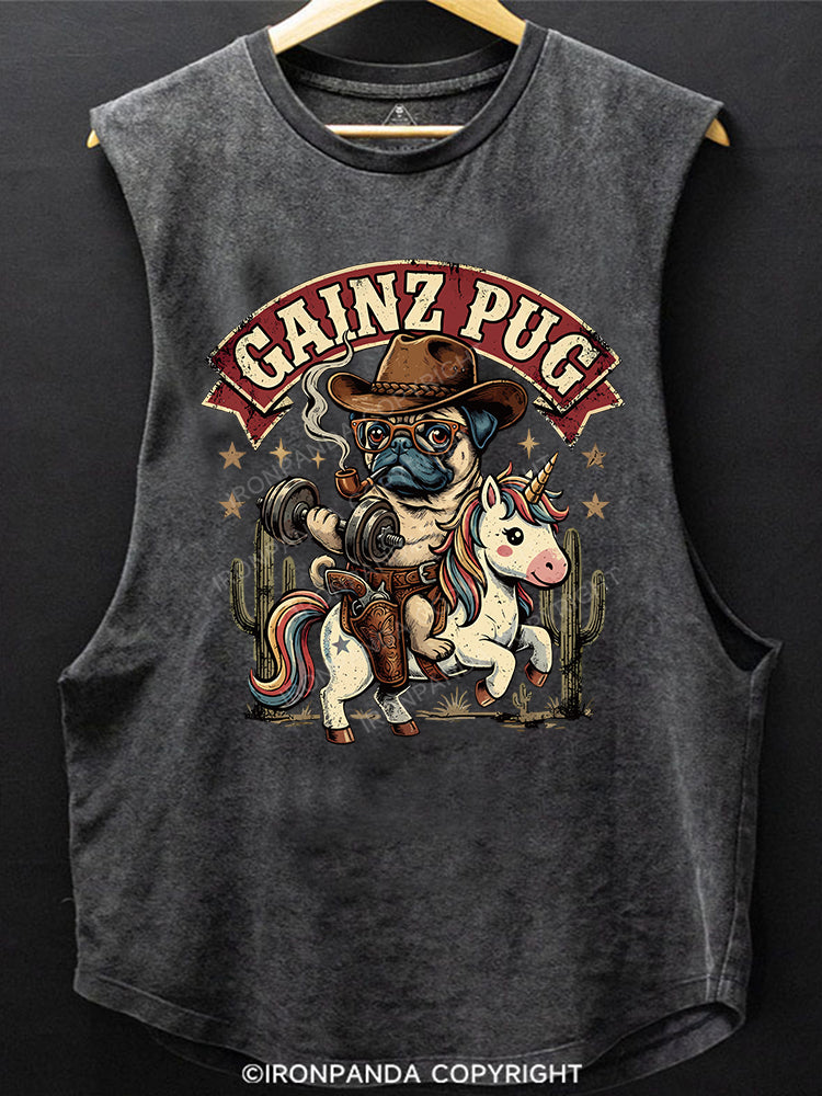GAINZ PUG SCOOP BOTTOM COTTON TANK