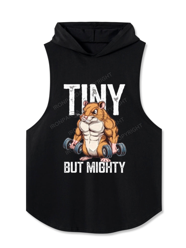 Tiny But Mighty Muscular Hamster Hooded Tank