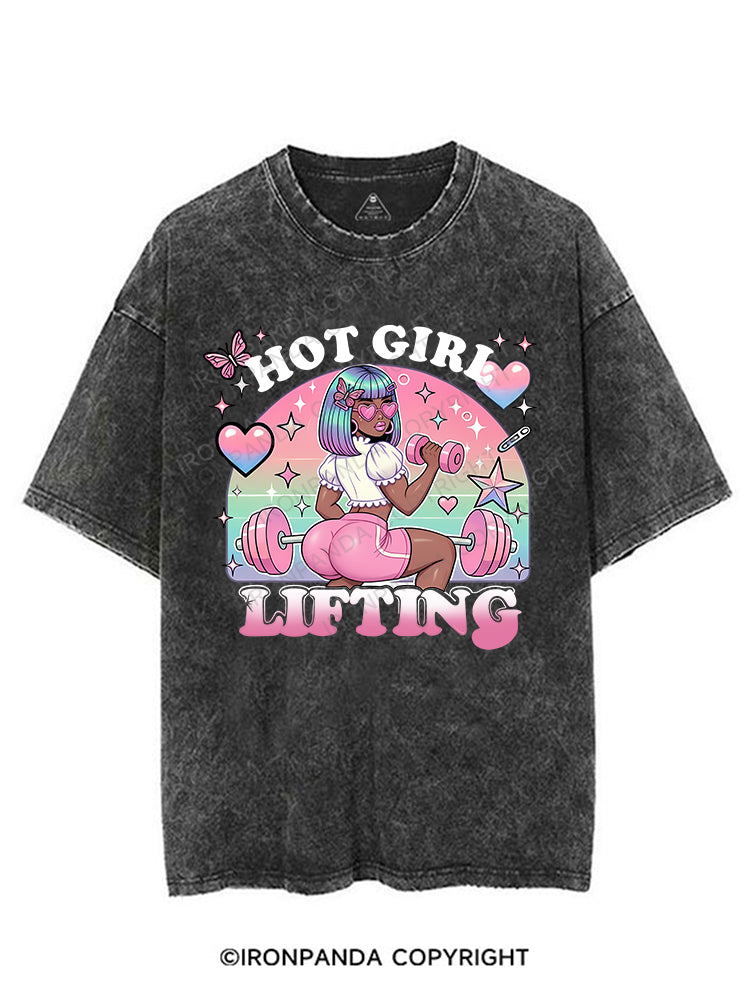 HOT GIRL LIFTING VINTAGE GYM SHIRT