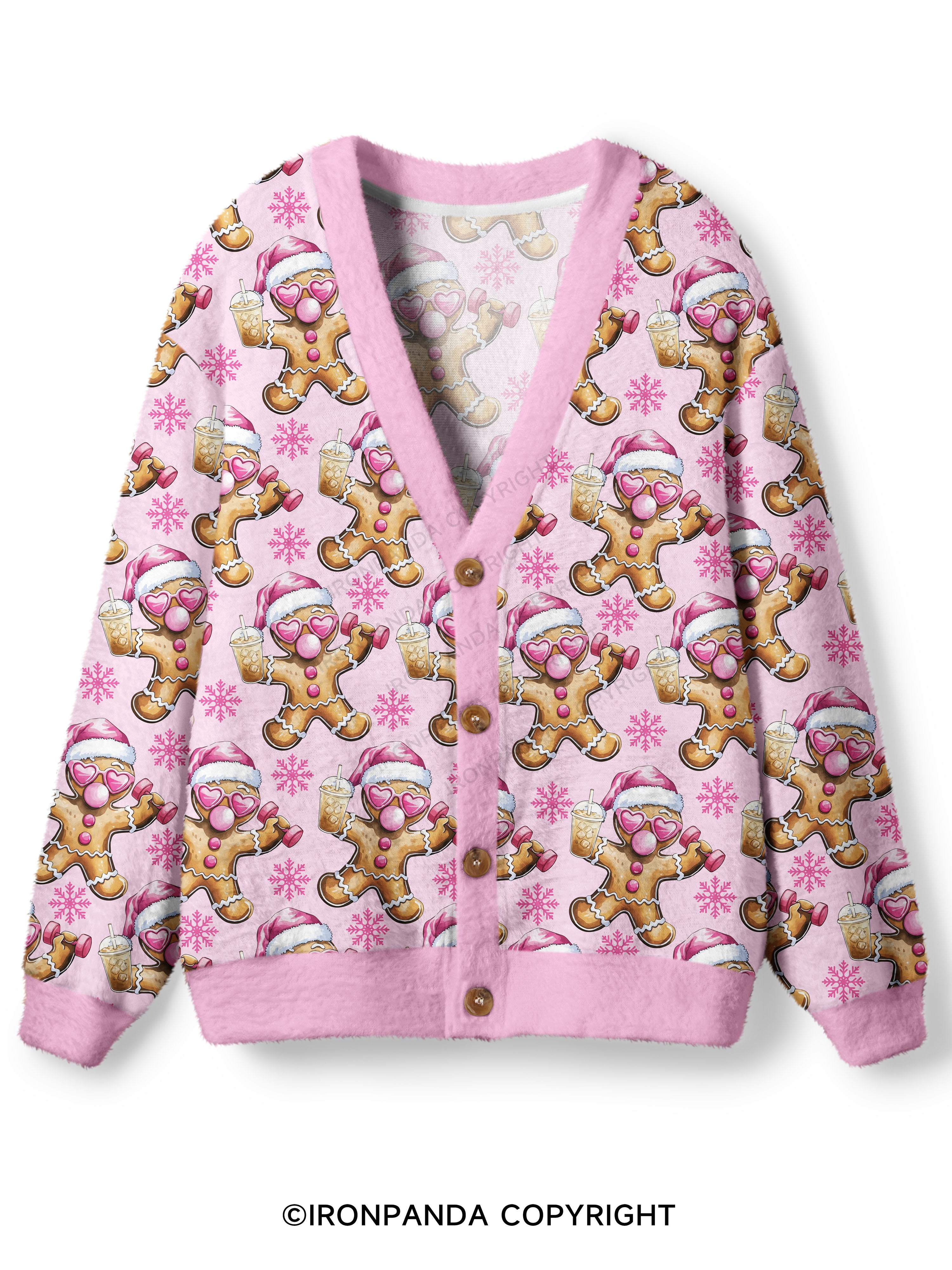 Fit Gingerbread Ugly Cardigan Sweater