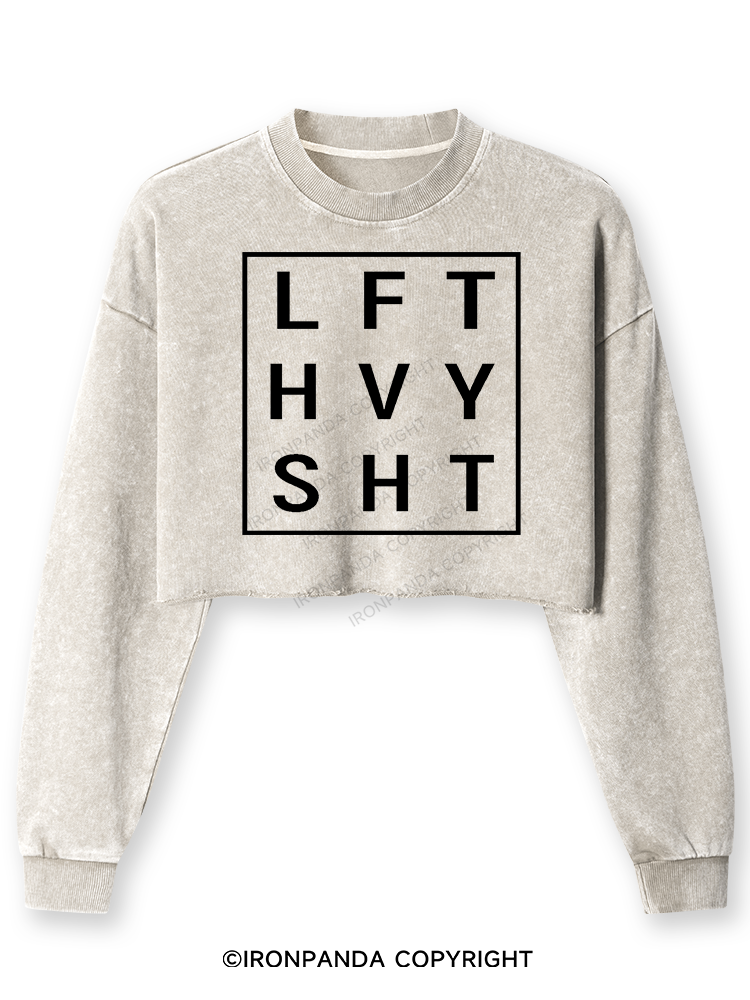 LFT HVY SHT Washed Long-Sleeve Crop Top