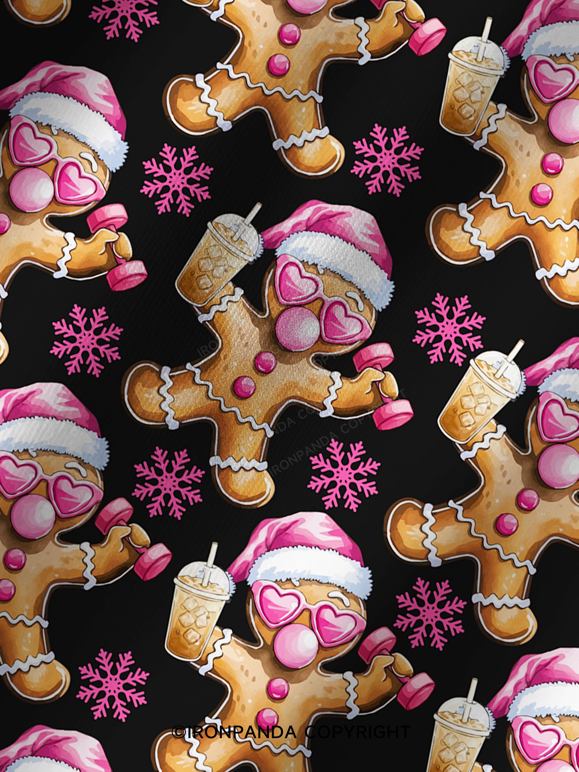 Fit Gingerbread Printed Yoga Shorts
