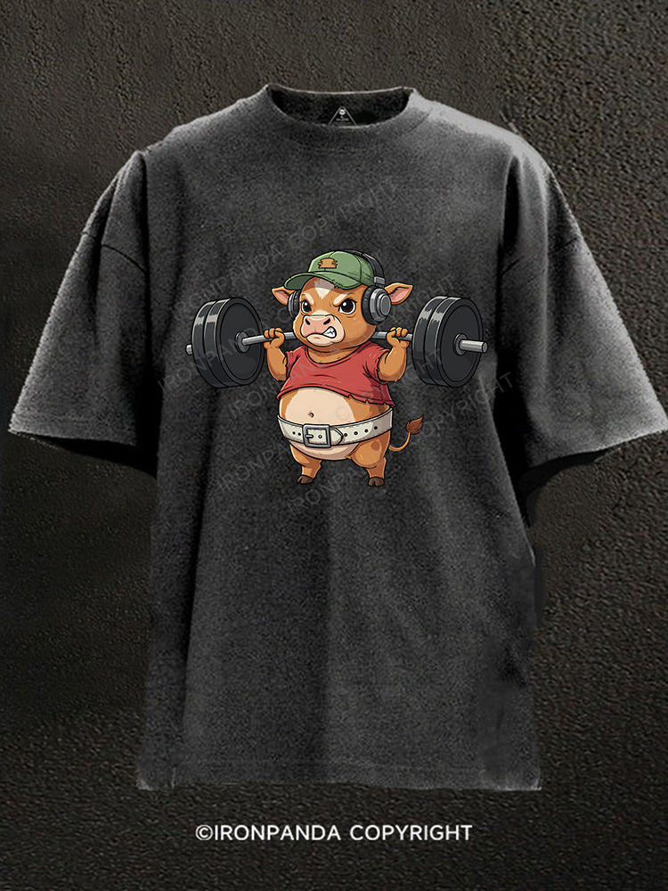 MooStrength Washed Gym Shirt