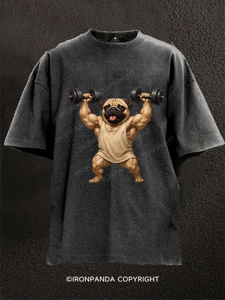 Muscle Poodle Washed Gym Shirt