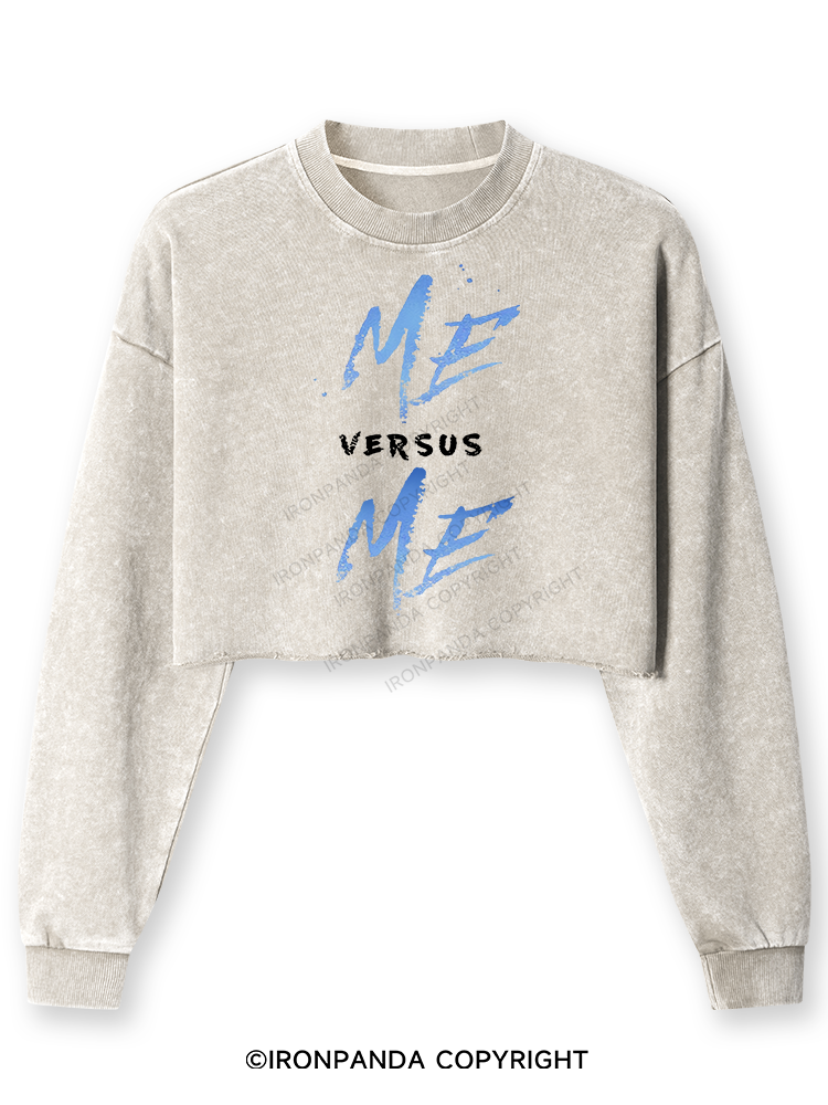 Me Versus Me Washed Long-Sleeve Crop Top