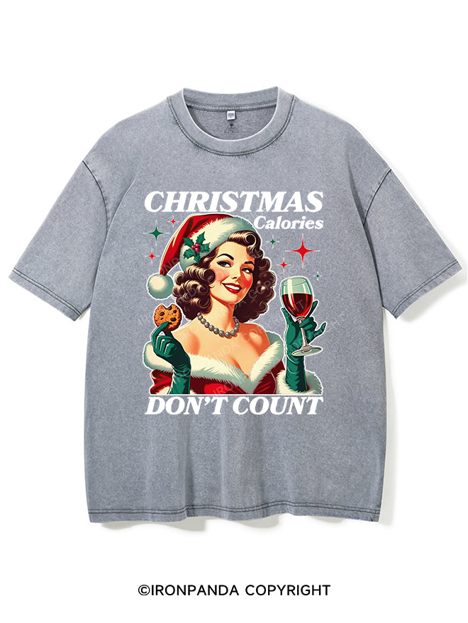 CHRISTMAS CALORIES DON'T COUNT VINTAGE GYM SHIRT
