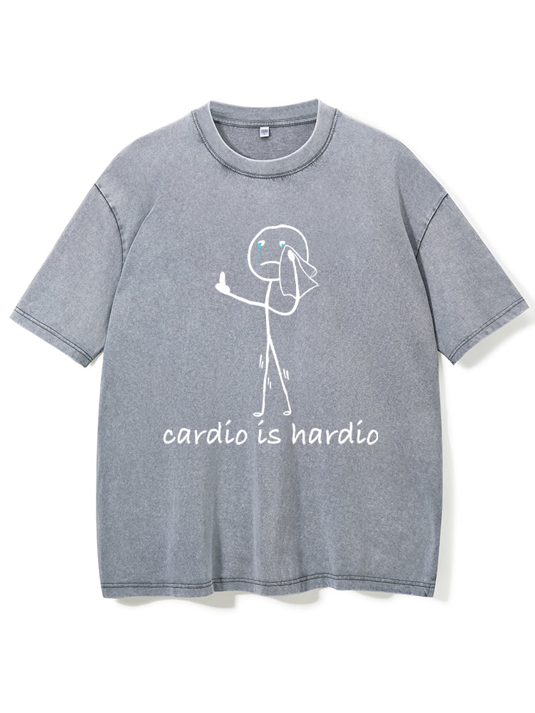 Cardio Is Hardio Washed Gym Shirt
