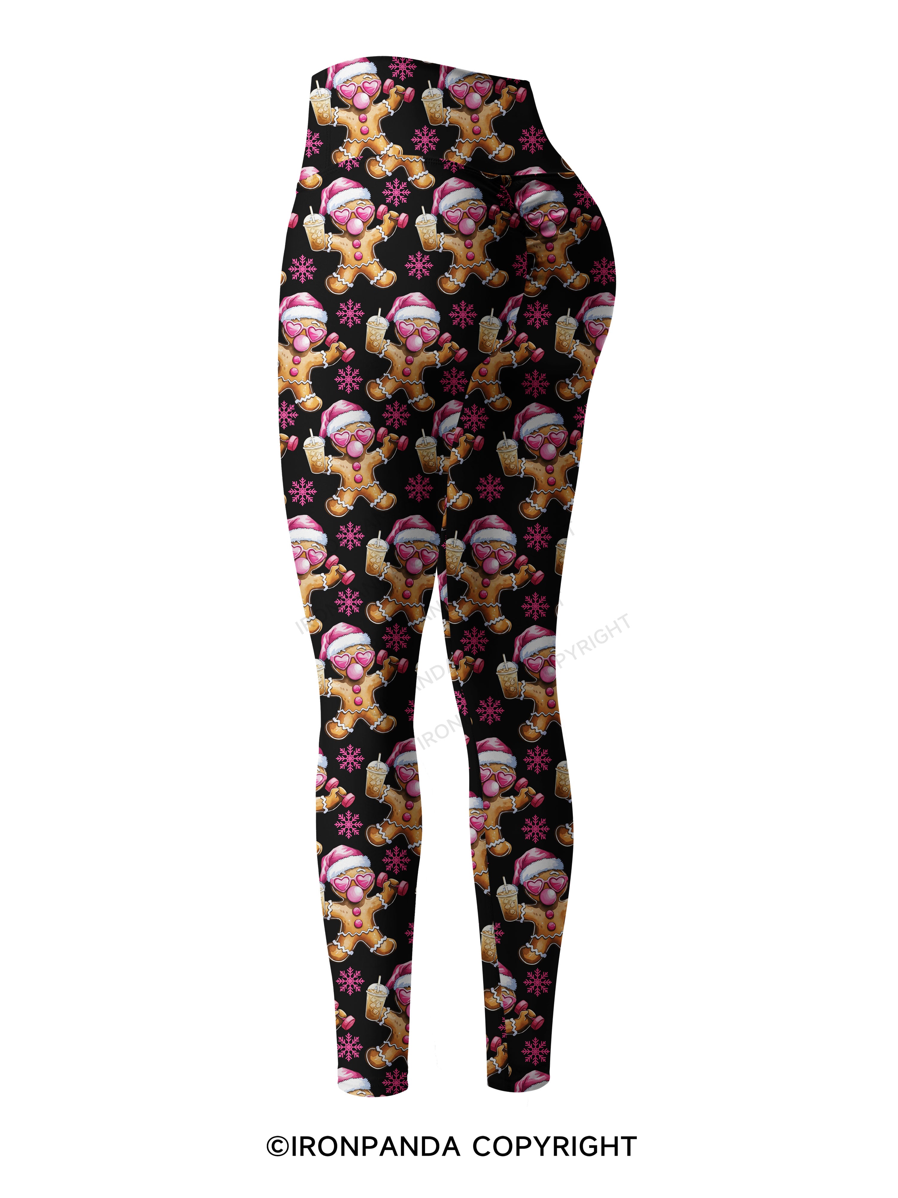 Fit Gingerbread Printed Yoga Pants