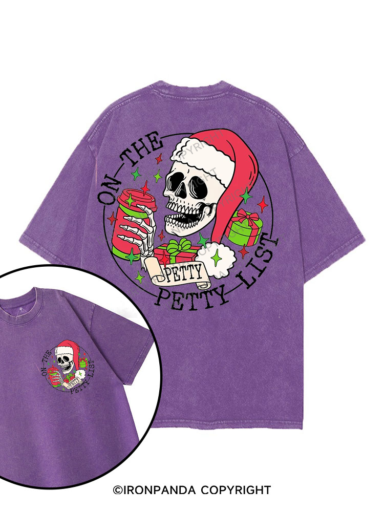 ON THE PETTY LIST printed Gym Shirt