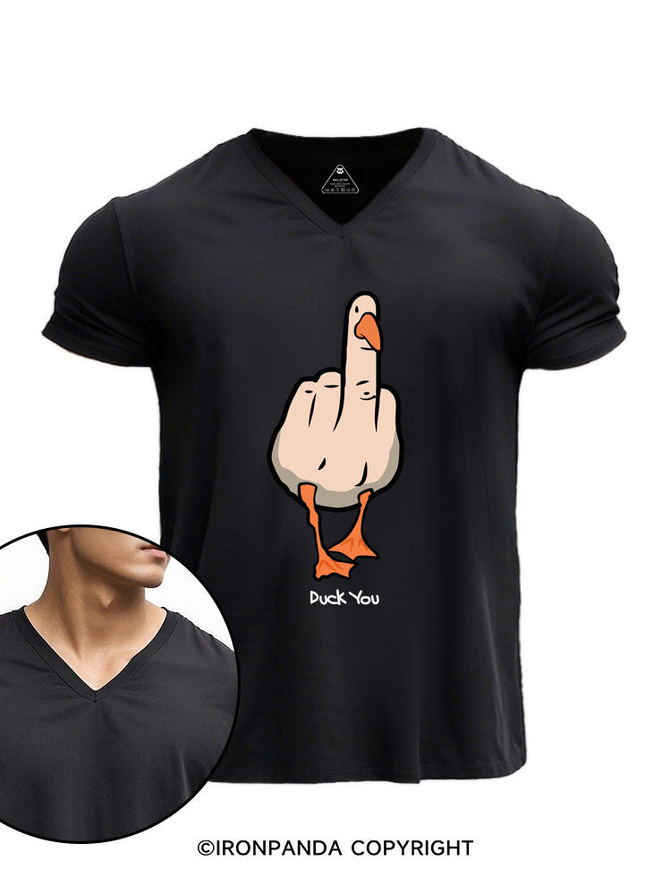 Duck You V-neck Gym Shirt