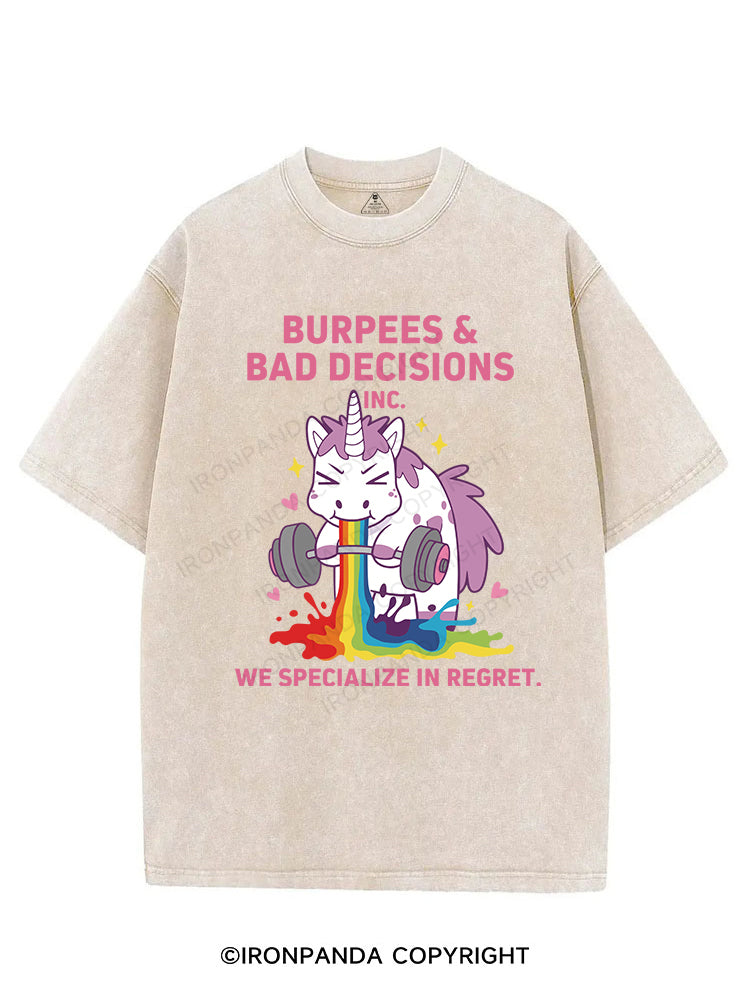 BURPEES & BAD DECISIONS VINTAGE GYM SHIRT