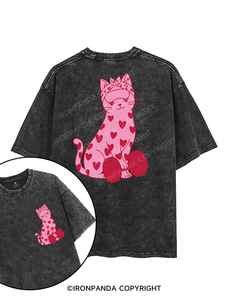 Gym Cat printed Gym Shirt