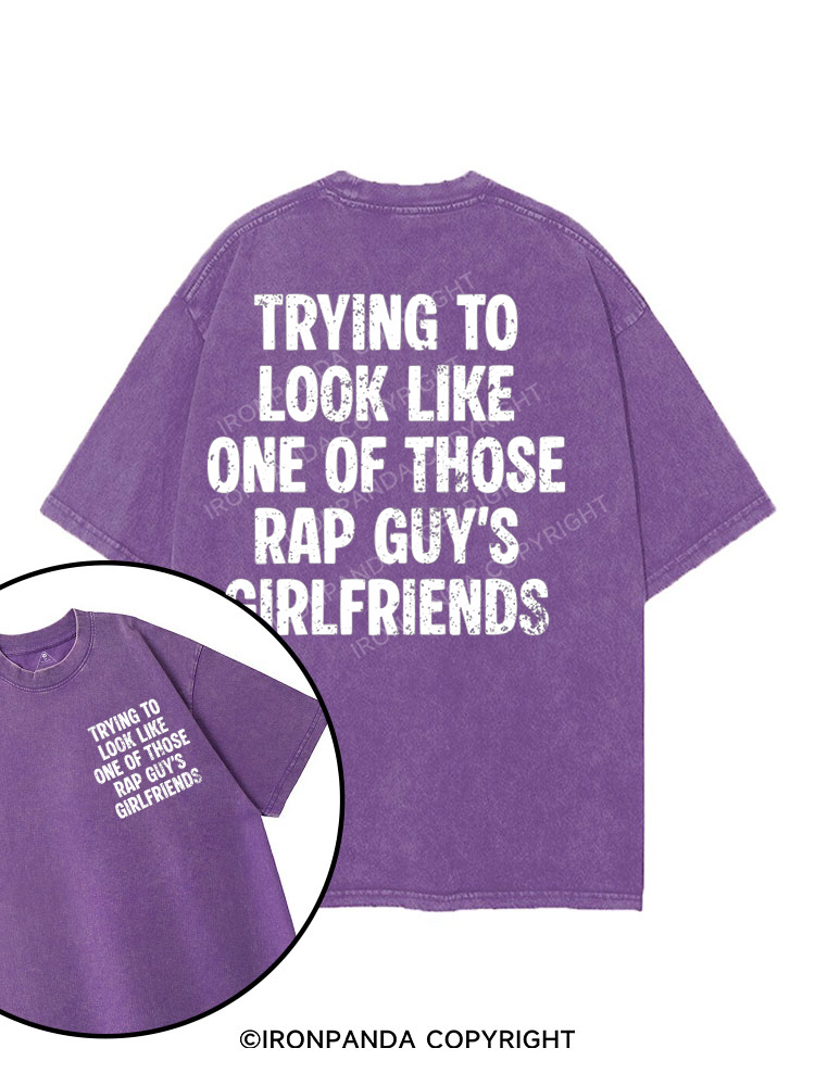 trying to look like one of those rap guy's girlfriends printed Gym Shirt