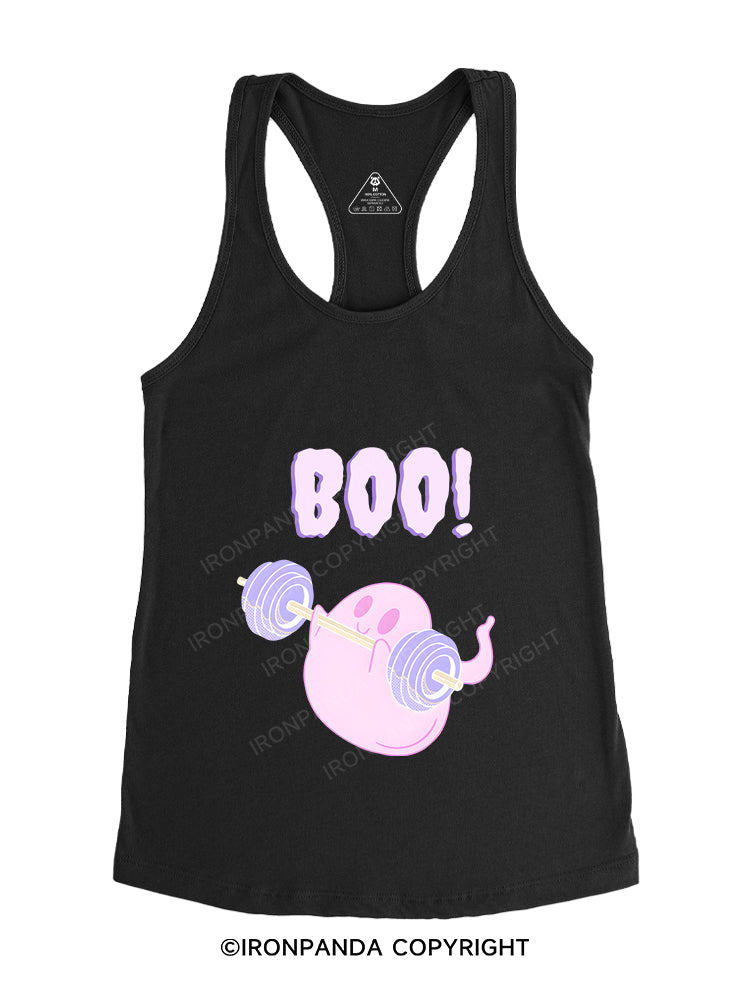 BOO! Gym Racerback Tank