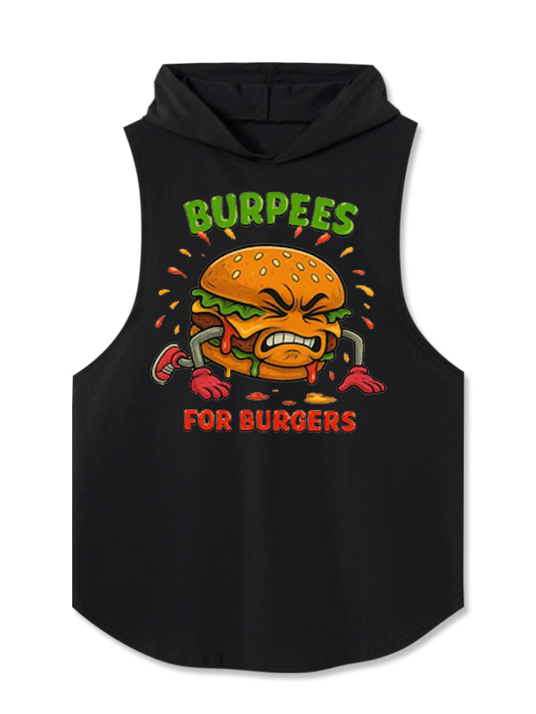 Burpees For Burgers Hooded Tank