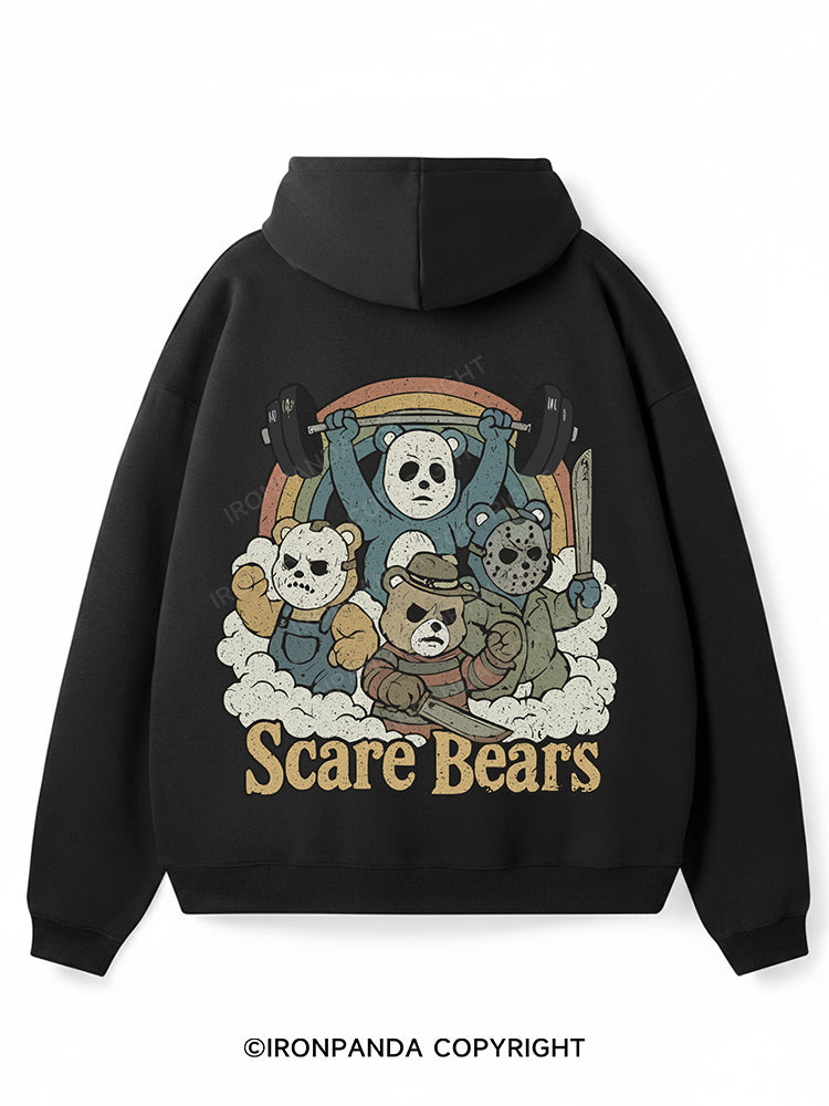 SCARE BEARS Premium Fleece Gym Hoodie