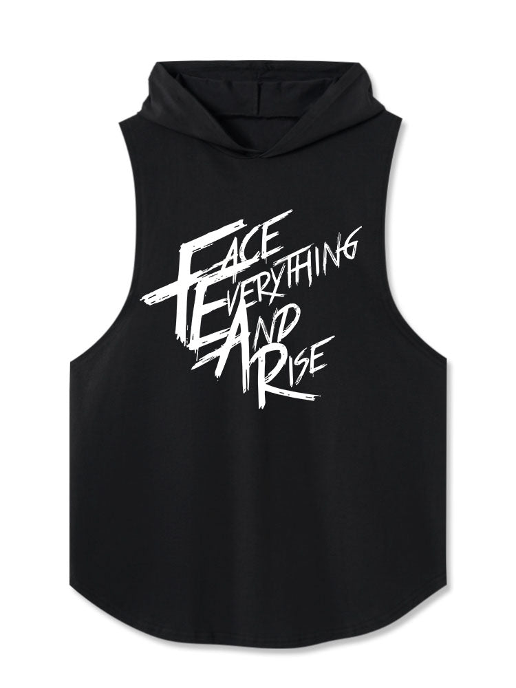 face everything and rise Washed Hooded Tank